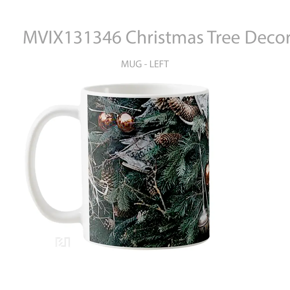 Mug Christmas Tree Decorations V1 Gelas Pemandangan Alam - All-side / Desain