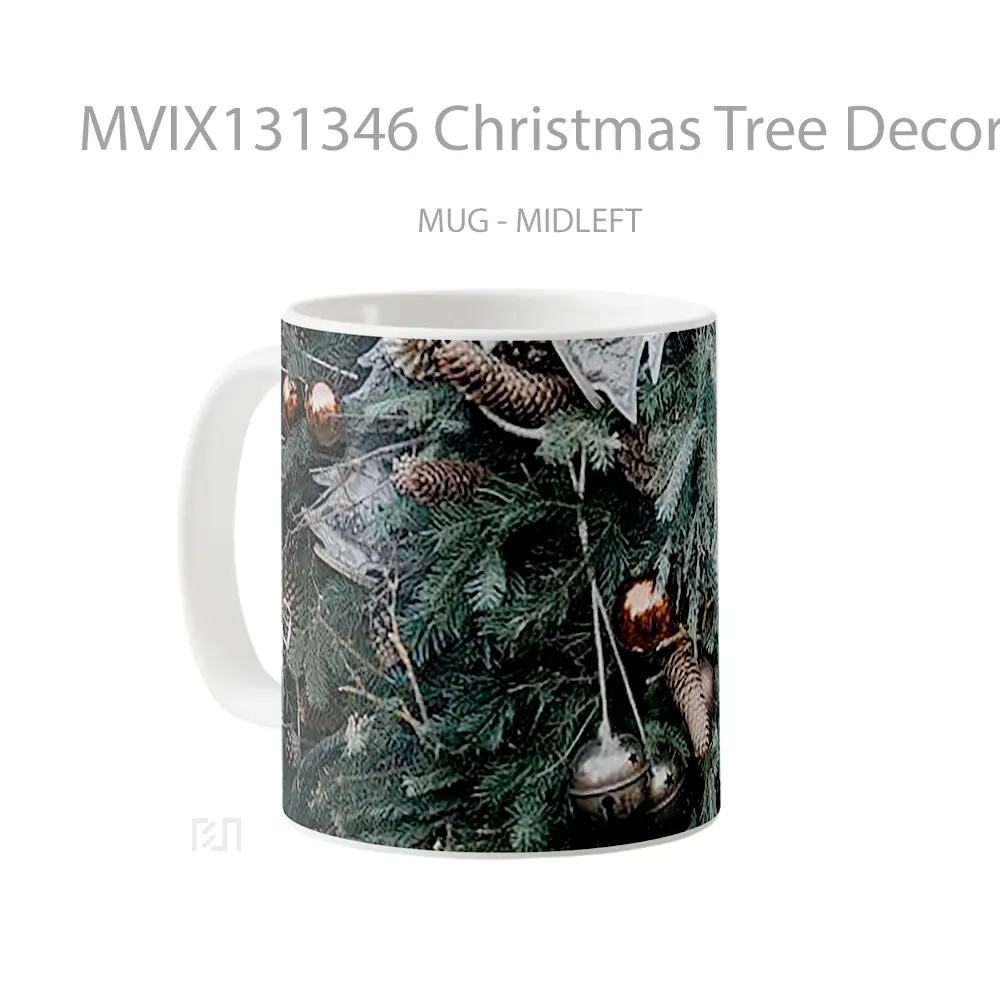 Mug Christmas Tree Decorations V1 Gelas Pemandangan Alam - All-side / Desain