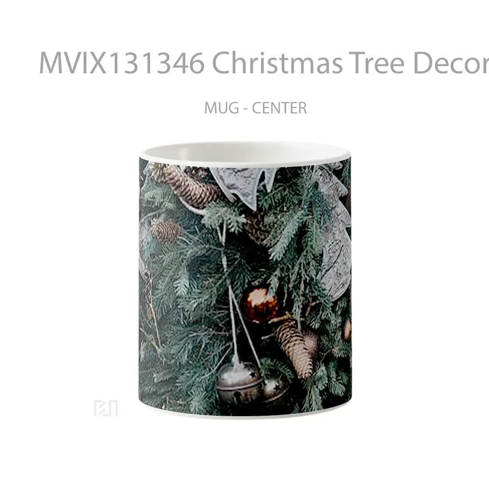 Mug Christmas Tree Decorations V1 Gelas Pemandangan Alam