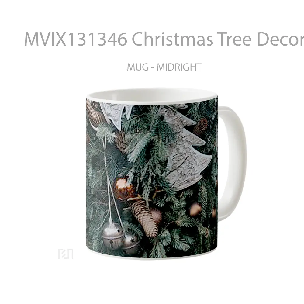 Mug Christmas Tree Decorations V1 Gelas Pemandangan Alam - All-side / Desain
