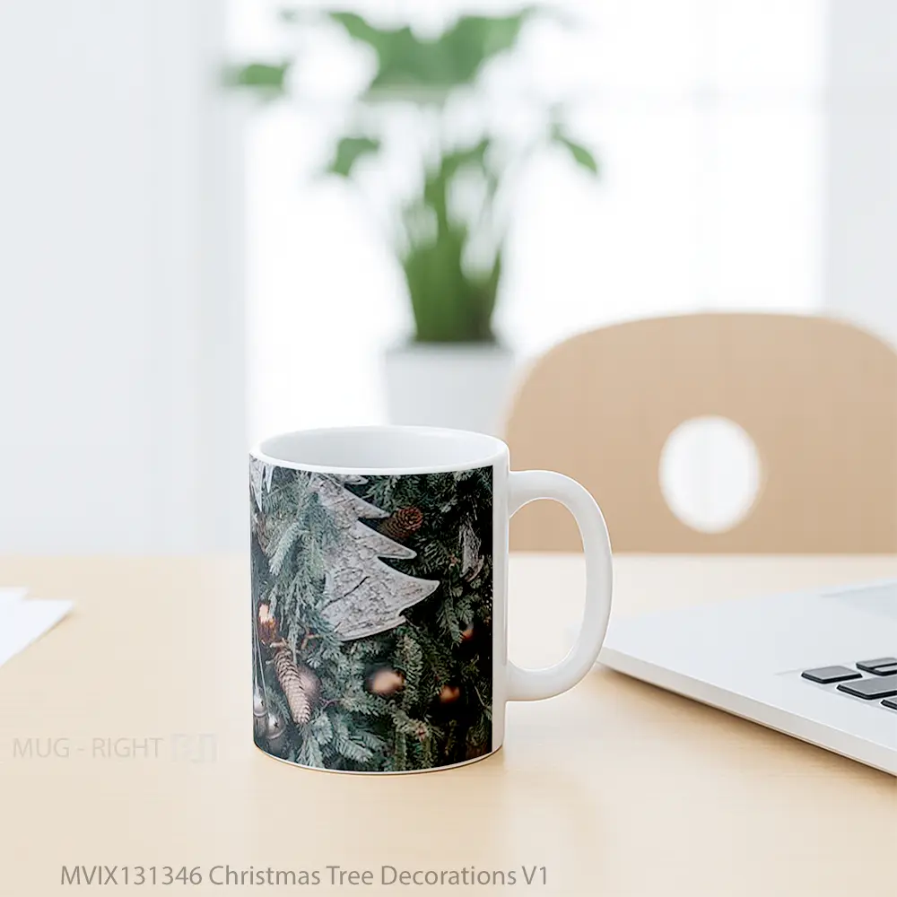 Mug Christmas Tree Decorations V1 Gelas Pemandangan Alam - All-side / Desain