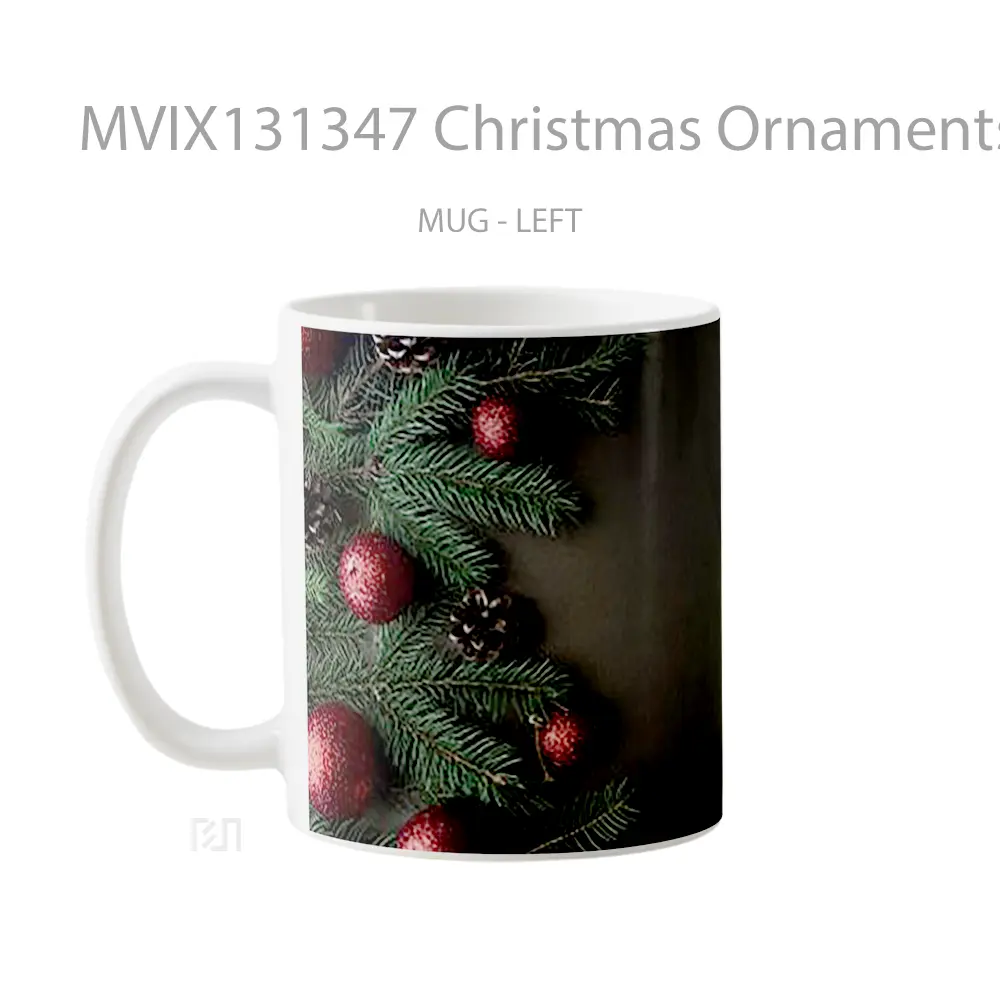 Mug Christmas Ornaments V1 Gelas Keramik Unik - All-side / Desain