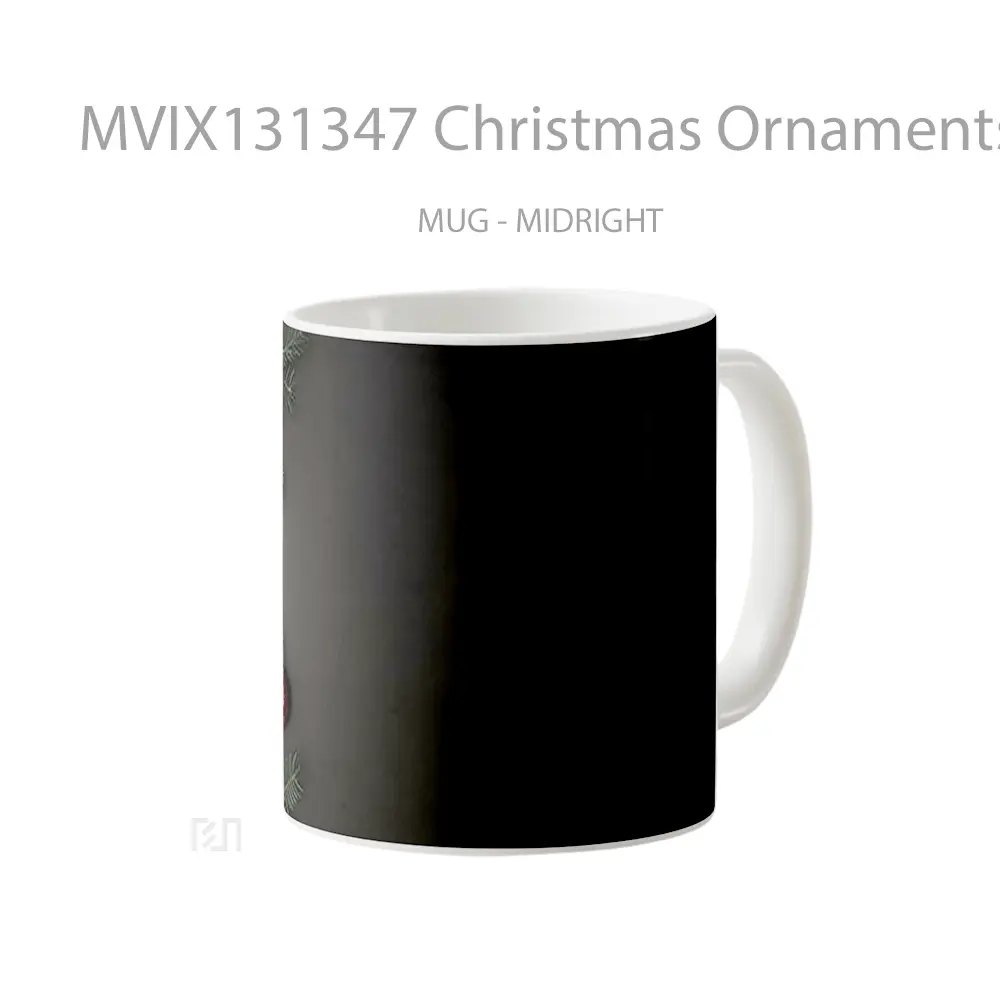 Mug Christmas Ornaments V1 Gelas Keramik Unik - All-side / Desain
