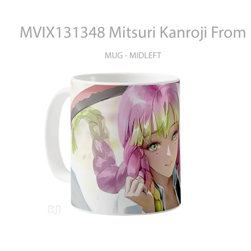 Mug Mitsuri Kanroji From Demon Slayer V1 Cangkir Anime - All-side / Desain