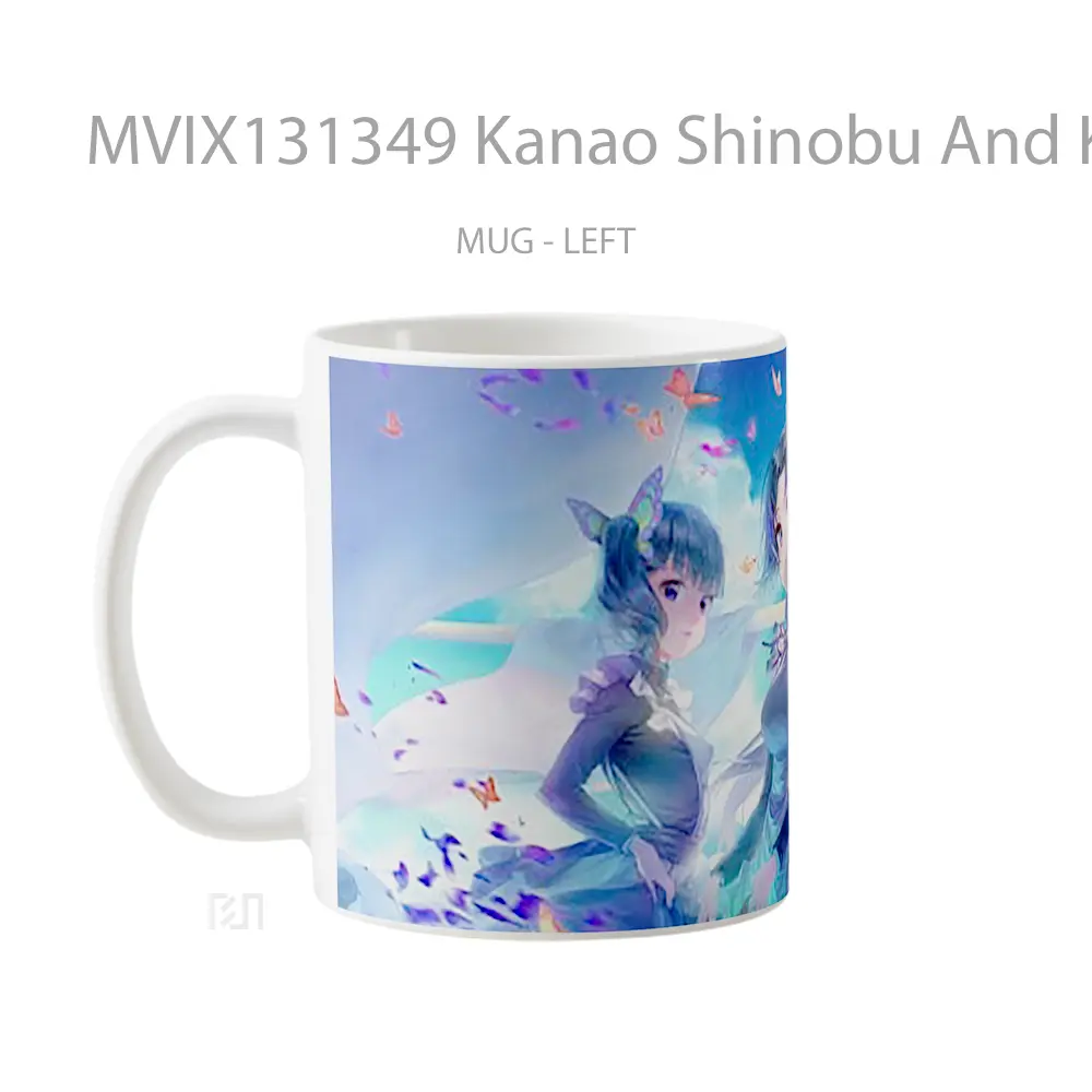 Mug Kanao Shinobu And Kanae From Demon Slayer Cangkir Anime - All-side / Desain
