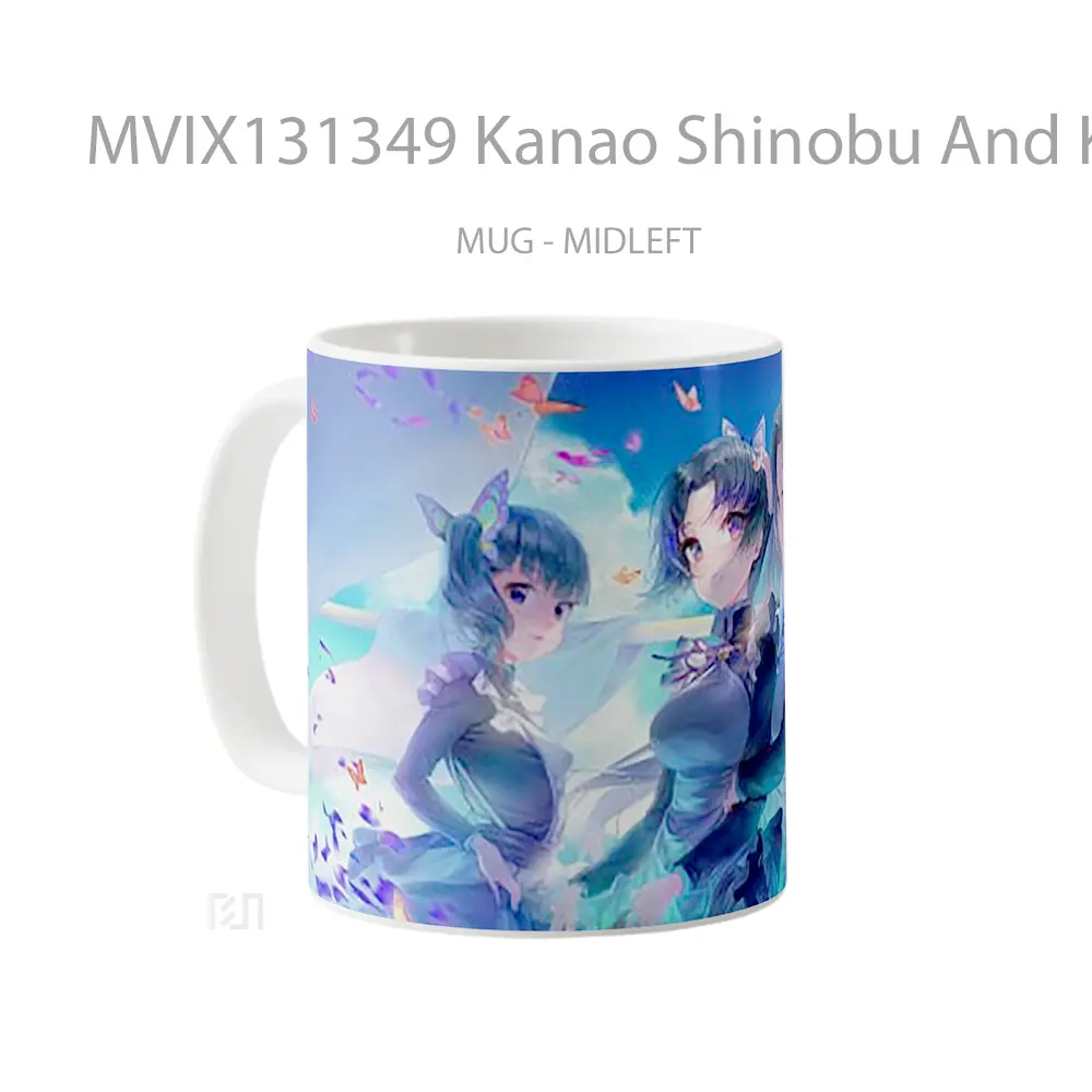 Mug Kanao Shinobu And Kanae From Demon Slayer Cangkir Anime - All-side / Desain