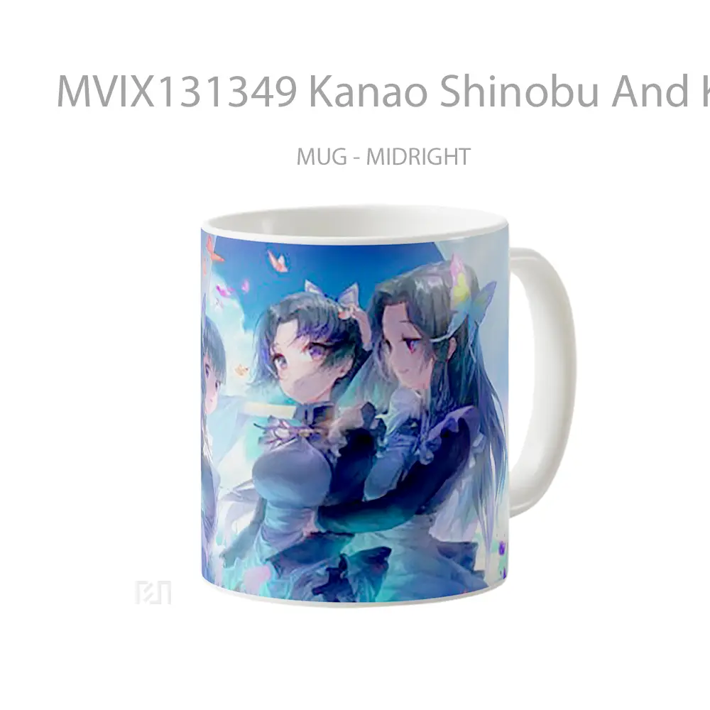 Mug Kanao Shinobu And Kanae From Demon Slayer Cangkir Anime - All-side / Desain
