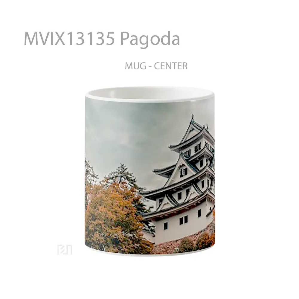 Mug Pagoda Gelas Keramik Unik