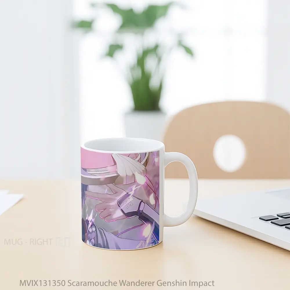 Mug Scaramouche Wanderer Genshin Impact Cangkir Gamer - All-side / Desain