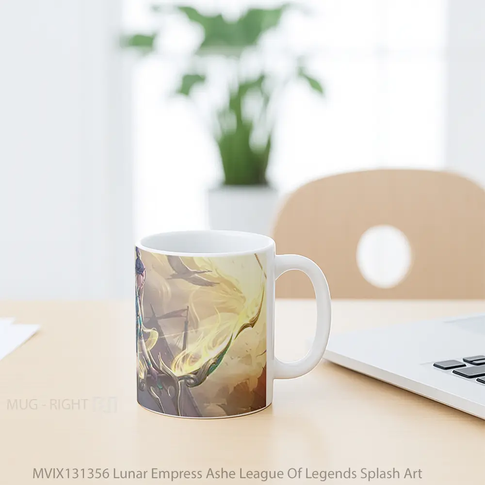 Mug Lunar Empress Ashe League Of Legends Splash Art Cangkir Gamer - All-side / Desain