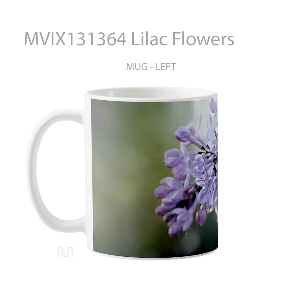 Mug Lilac Flowers Gelas Pemandangan Alam - All-side / Desain