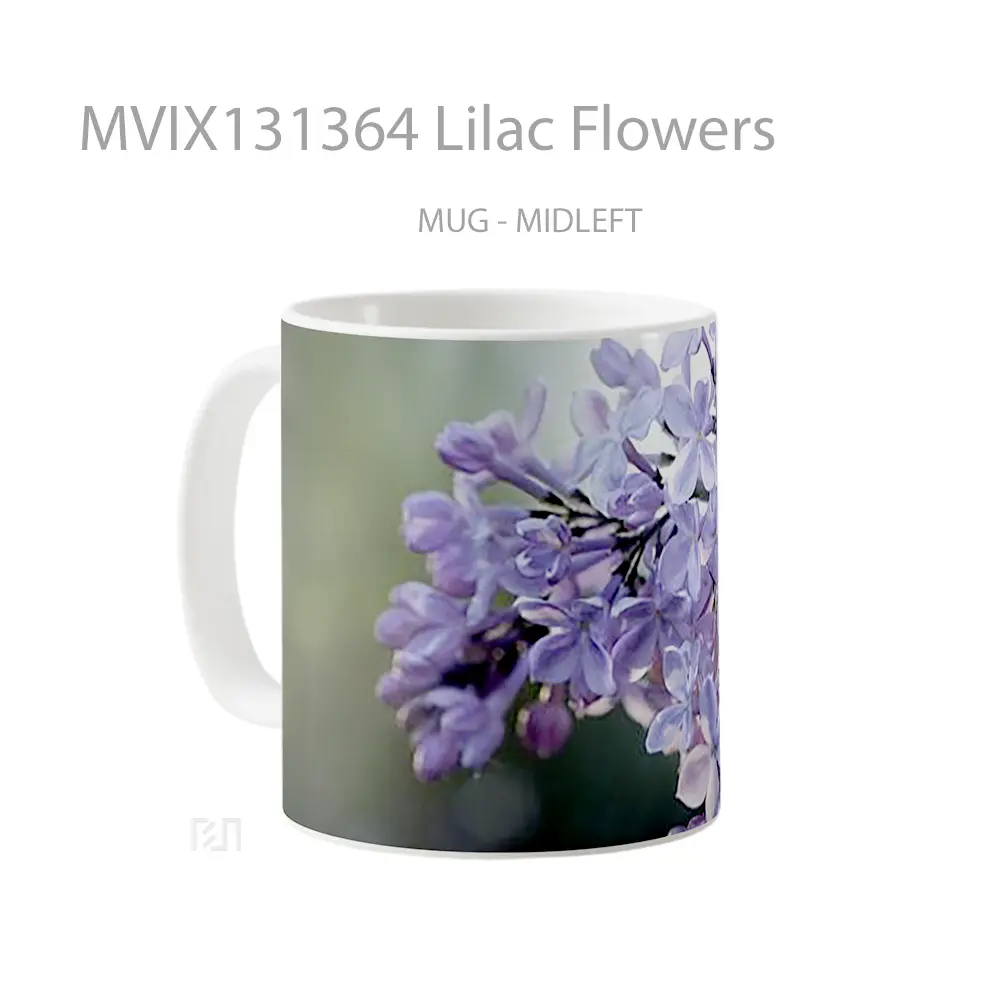Mug Lilac Flowers Gelas Pemandangan Alam - All-side / Desain