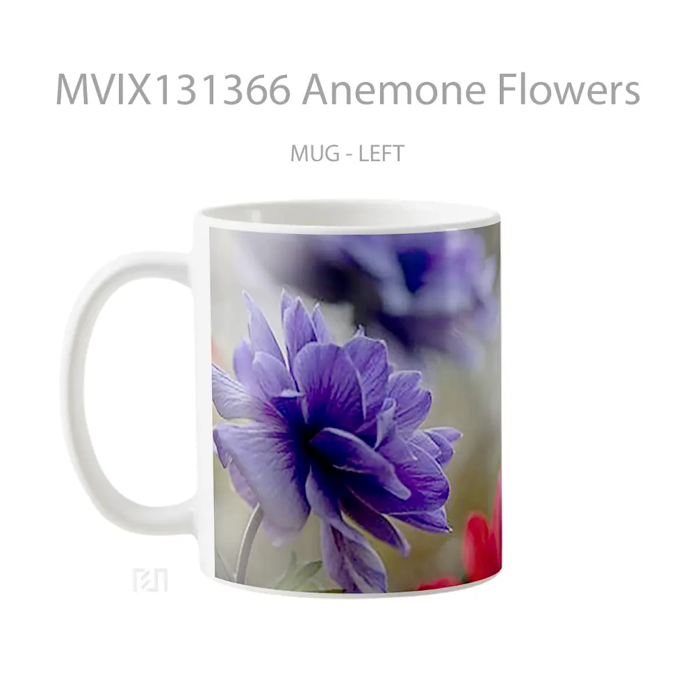 Mug Anemone Flowers Gelas Pemandangan Alam - All-side / Desain