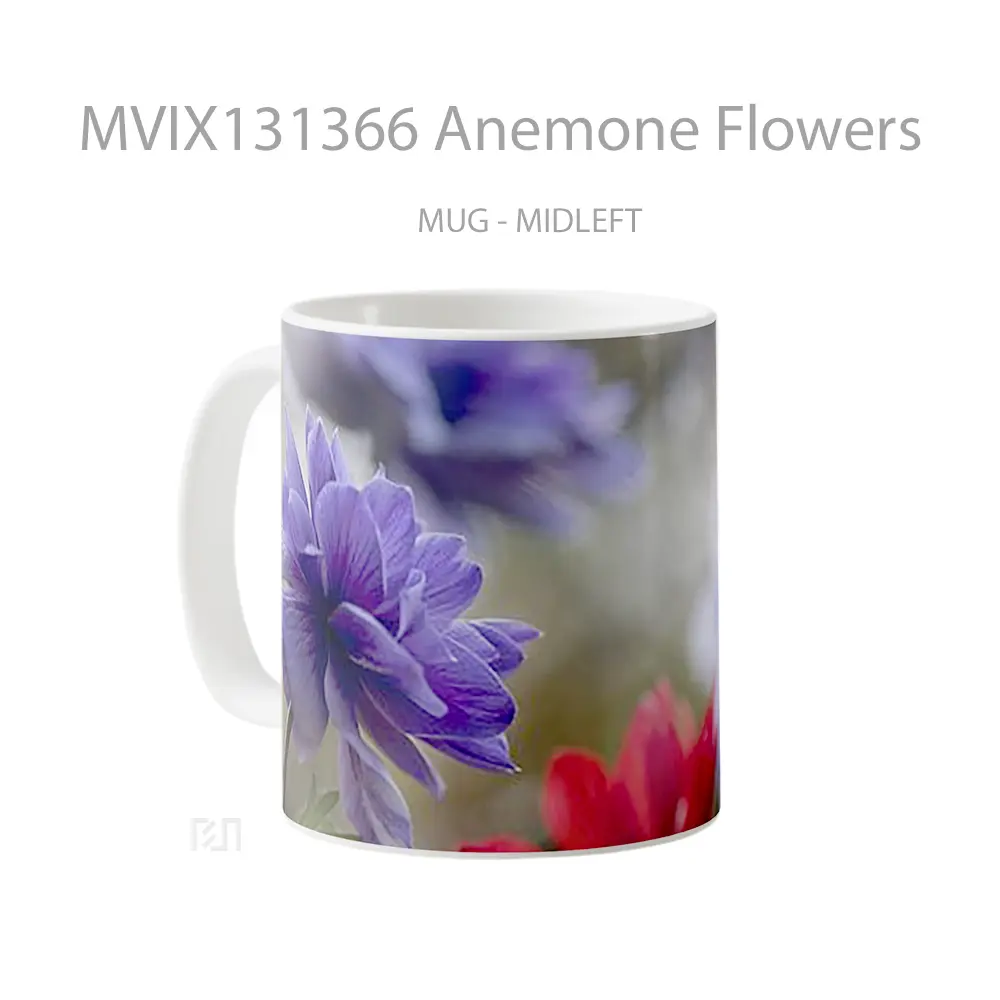 Mug Anemone Flowers Gelas Pemandangan Alam - All-side / Desain