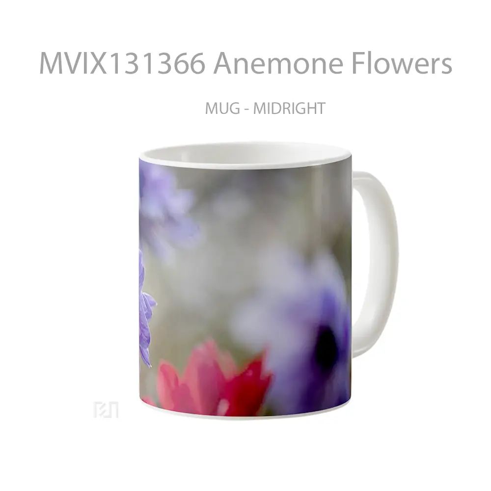 Mug Anemone Flowers Gelas Pemandangan Alam - All-side / Desain