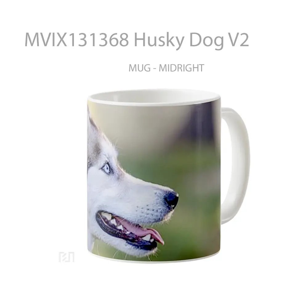 Mug Husky Dog V2 Gelas Hewan Lucu - All-side / Desain
