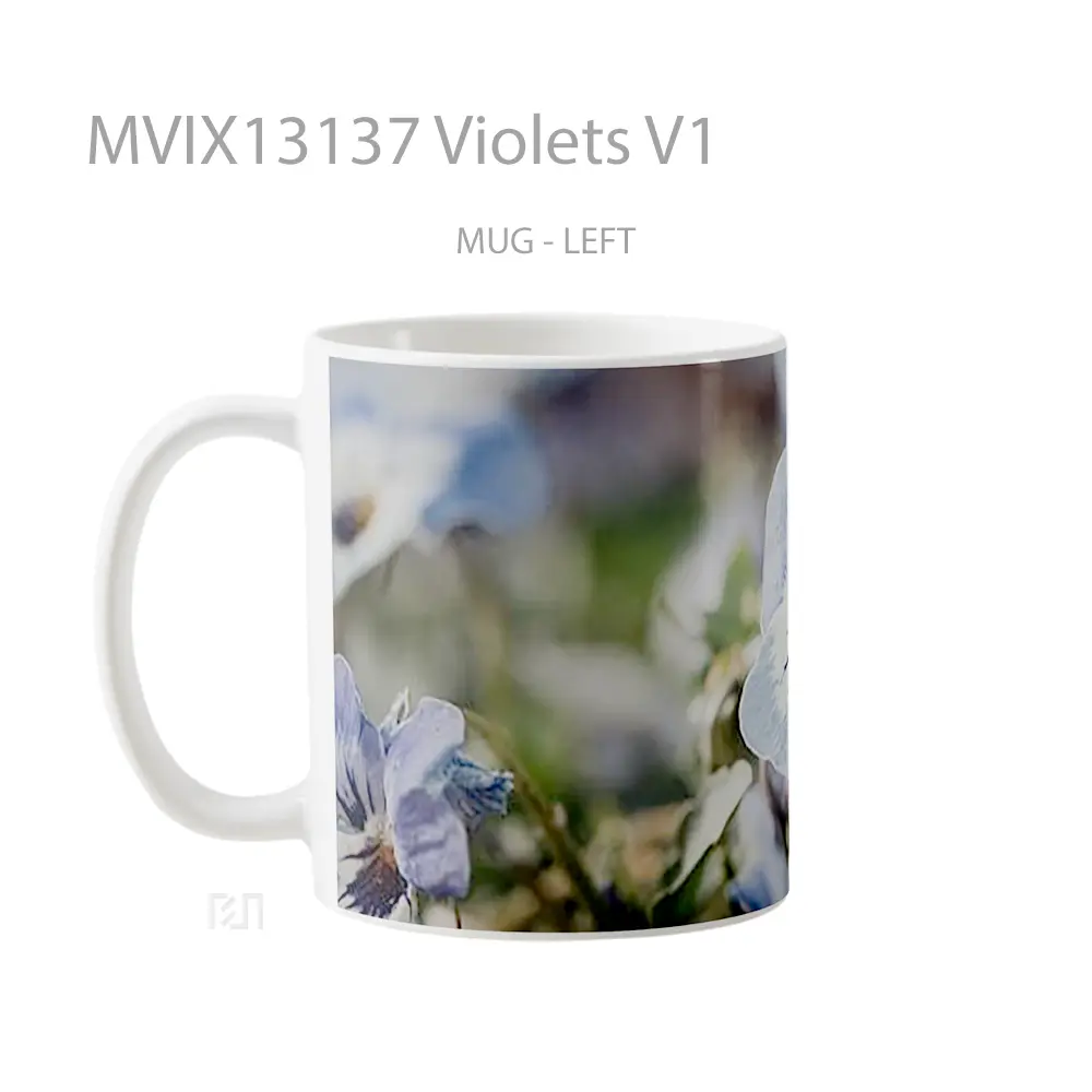 Mug Violets V1 Gelas Keramik Unik - All-side / Desain