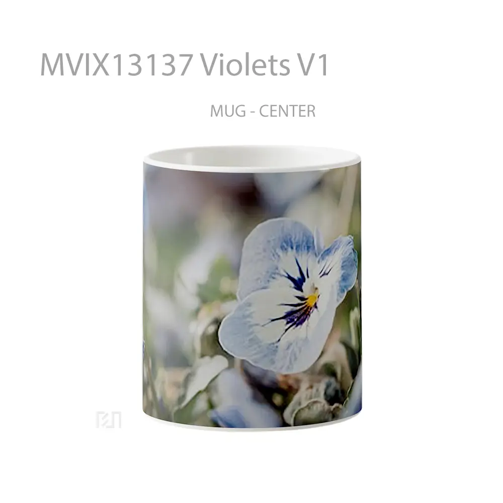 Mug Violets V1 Gelas Keramik Unik