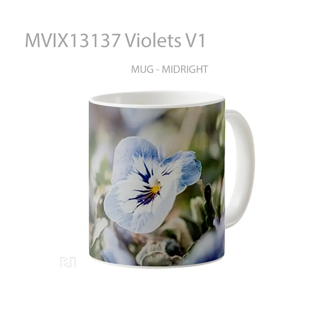 Mug Violets V1 Gelas Keramik Unik - All-side / Desain