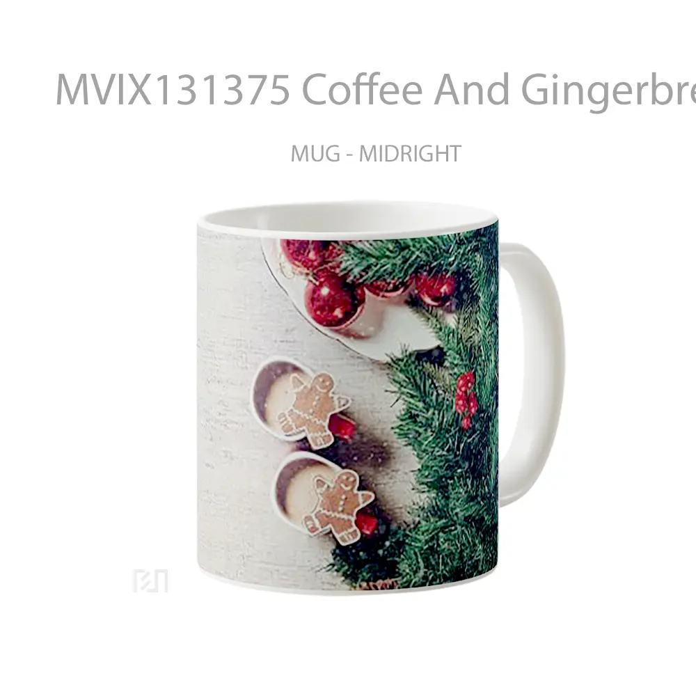 Mug Coffee And Gingerbread Cookies With Christmas Decorations Cangkir Kopi - All-side / Desain