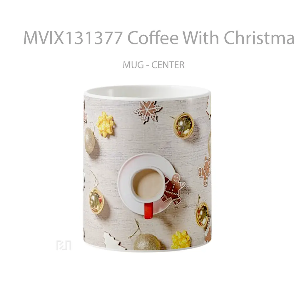 Mug Coffee With Christmas Bubbles Cangkir Kopi