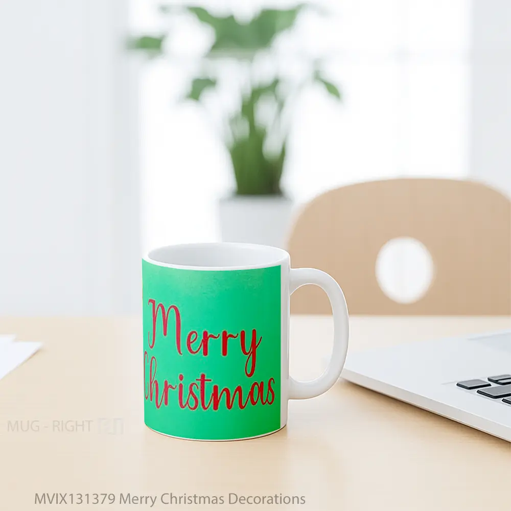 Mug Merry Christmas Decorations Gelas Keramik Unik - All-side / Desain