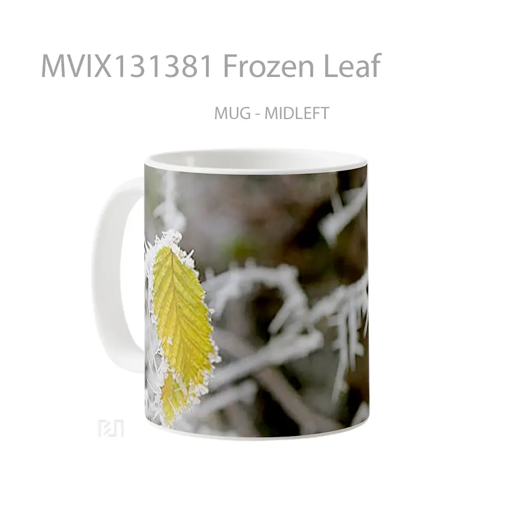 Mug Frozen Leaf Gelas Keramik Unik - All-side / Desain