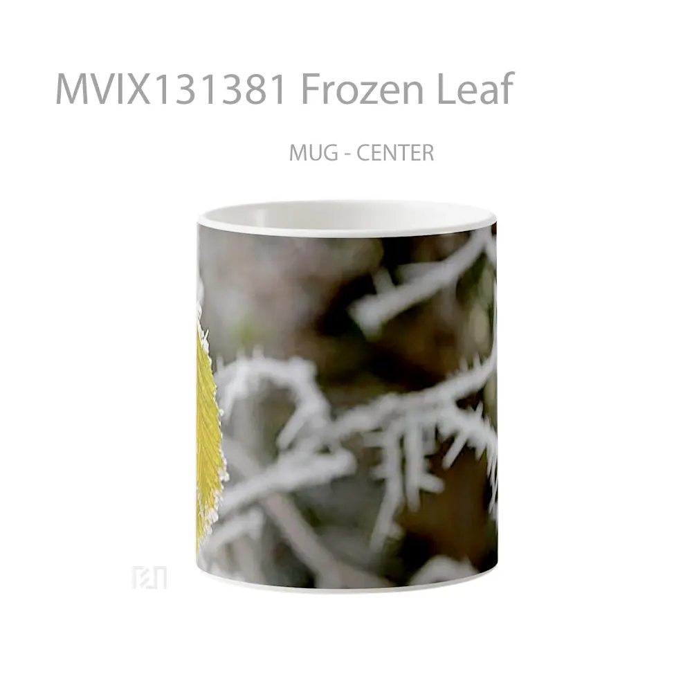 Mug Frozen Leaf Gelas Keramik Unik