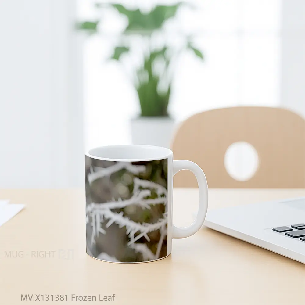 Mug Frozen Leaf Gelas Keramik Unik - All-side / Desain