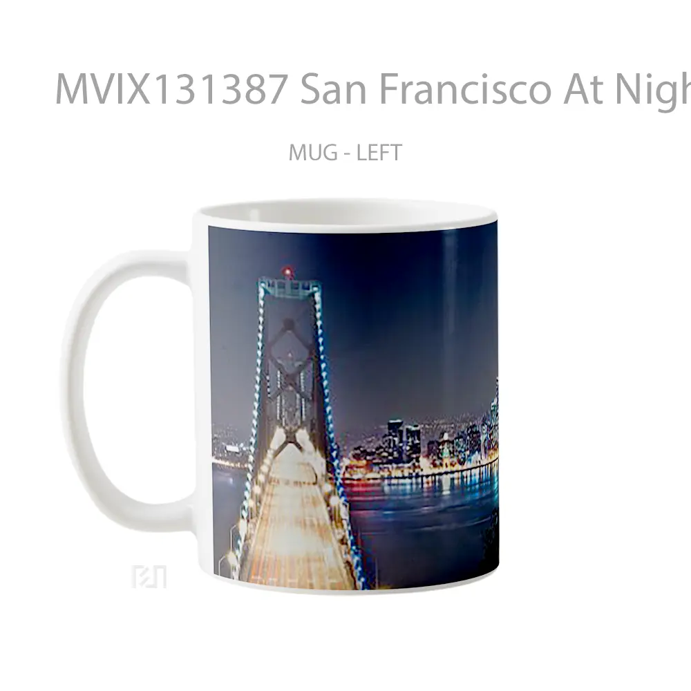 Mug San Francisco At Night Gelas Keramik Unik - All-side / Desain