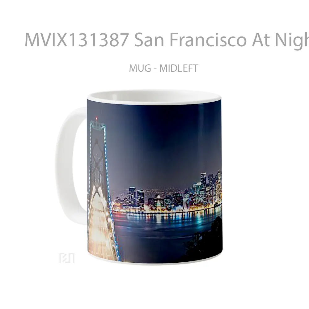 Mug San Francisco At Night Gelas Keramik Unik - All-side / Desain
