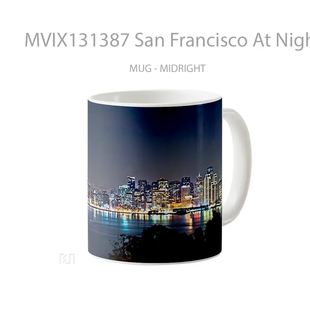 Mug San Francisco At Night Gelas Keramik Unik - All-side / Desain