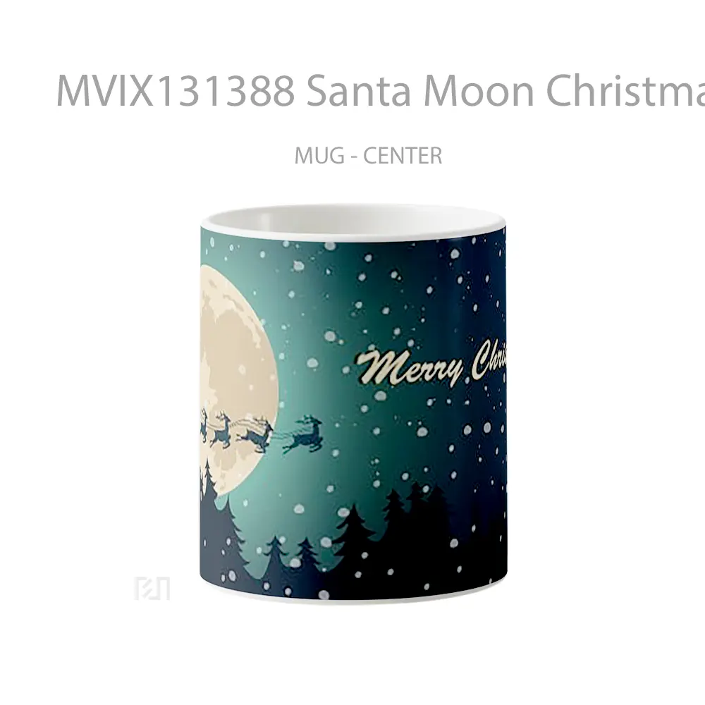 Mug Santa Moon Christmas Gelas Astronomi