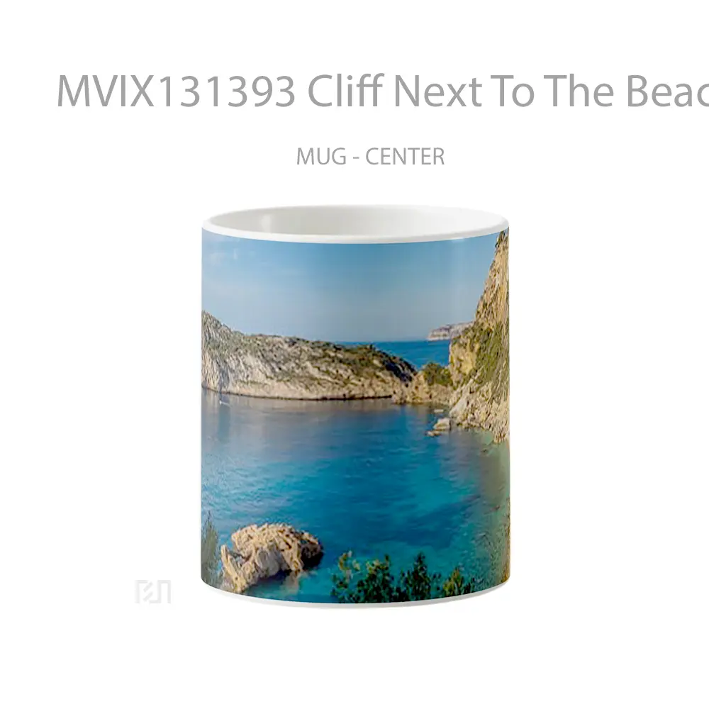 Mug Cliff Next To The Beach Gelas Pemandangan Alam