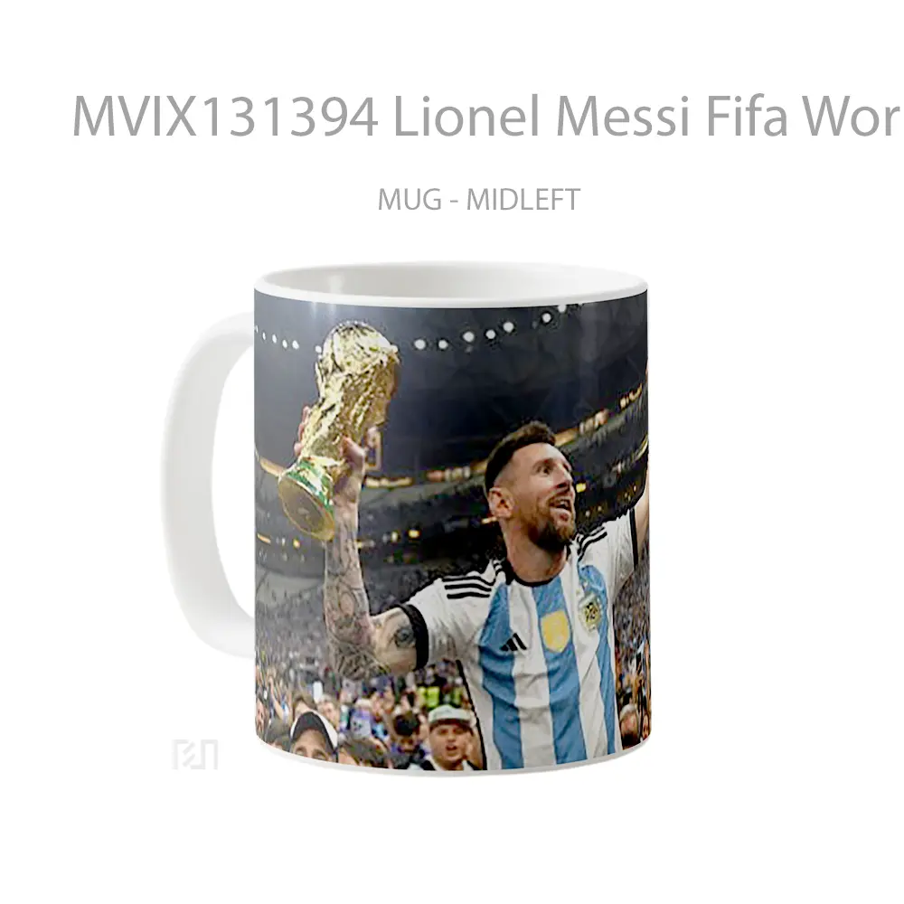 Mug Lionel Messi Fifa World Cup Gelas Keramik Unik - All-side / Desain