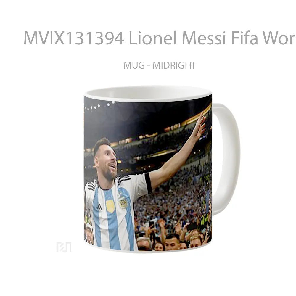Mug Lionel Messi Fifa World Cup Gelas Keramik Unik - All-side / Desain