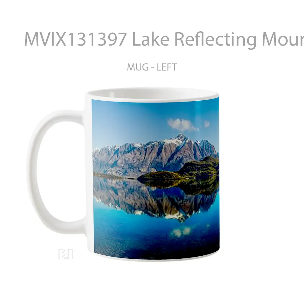 Mug Lake Reflecting Mountains V1 Gelas Pemandangan Alam - All-side / Desain