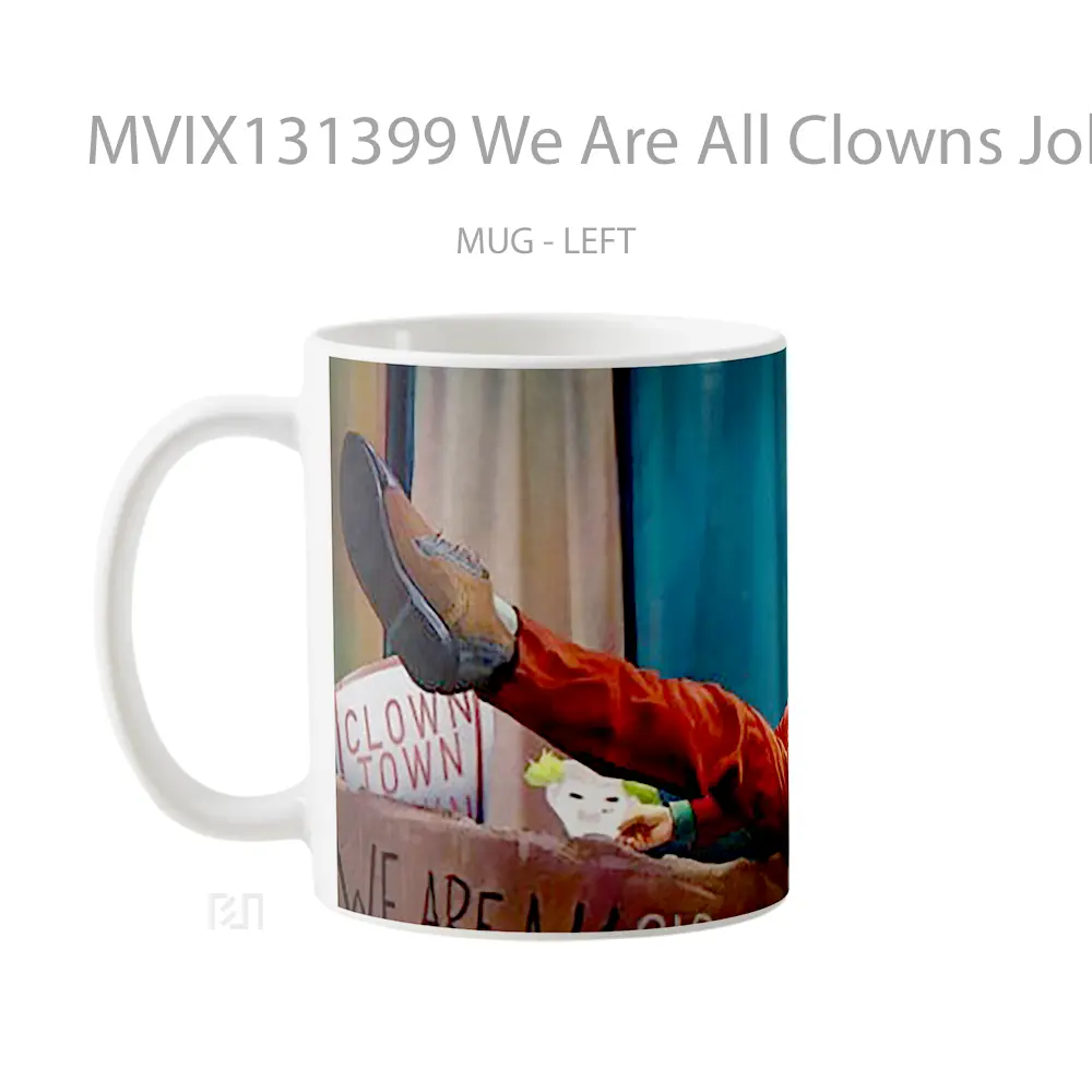 Mug We Are All Clowns Joker Gelas Superhero - All-side / Desain
