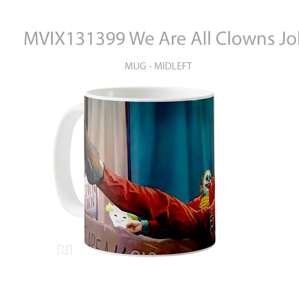 Mug We Are All Clowns Joker Gelas Superhero - All-side / Desain
