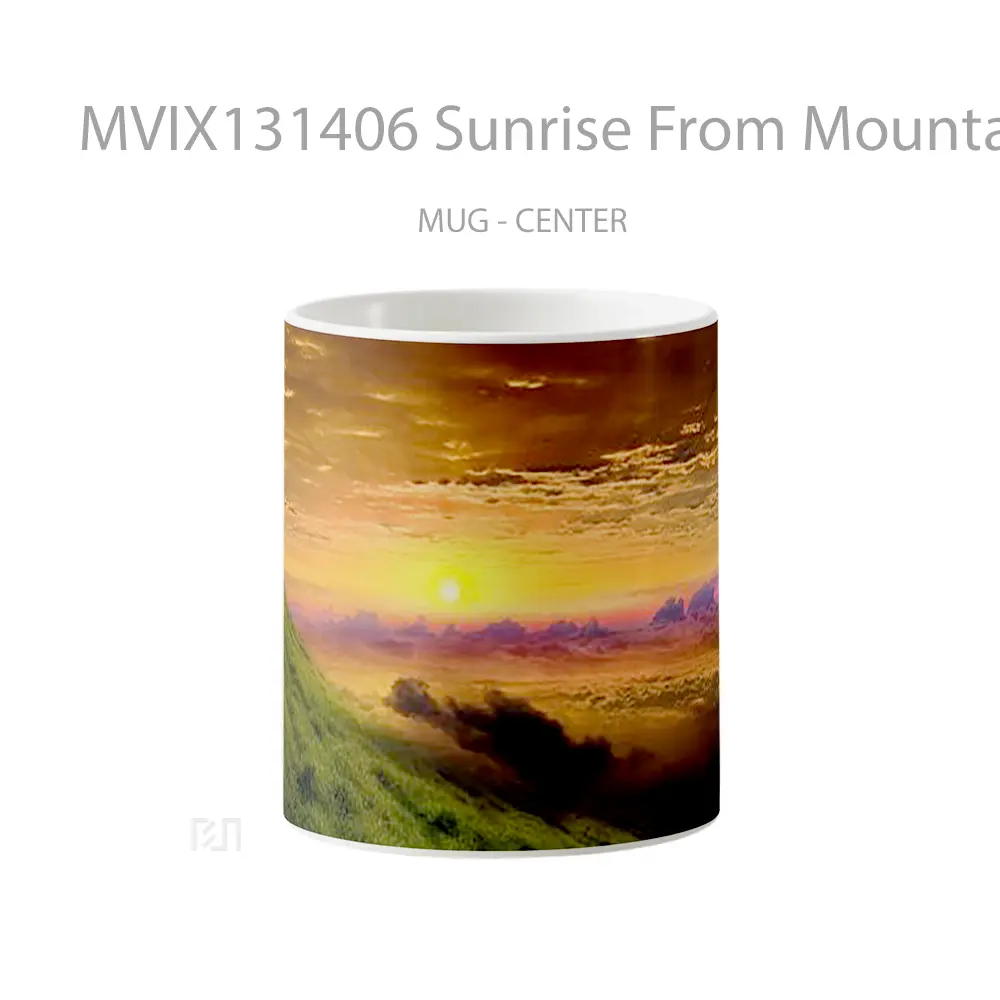 Mug Sunrise From Mountain Gelas Pemandangan Alam