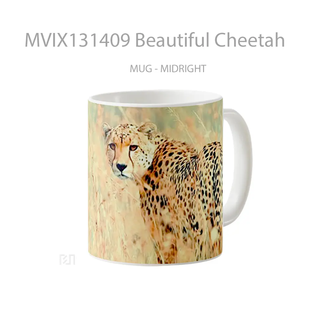 Mug Beautiful Cheetah Gelas Keramik Unik - All-side / Desain