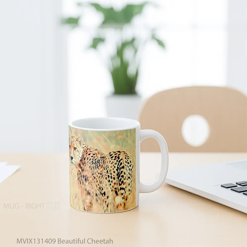 Mug Beautiful Cheetah Gelas Keramik Unik - All-side / Desain