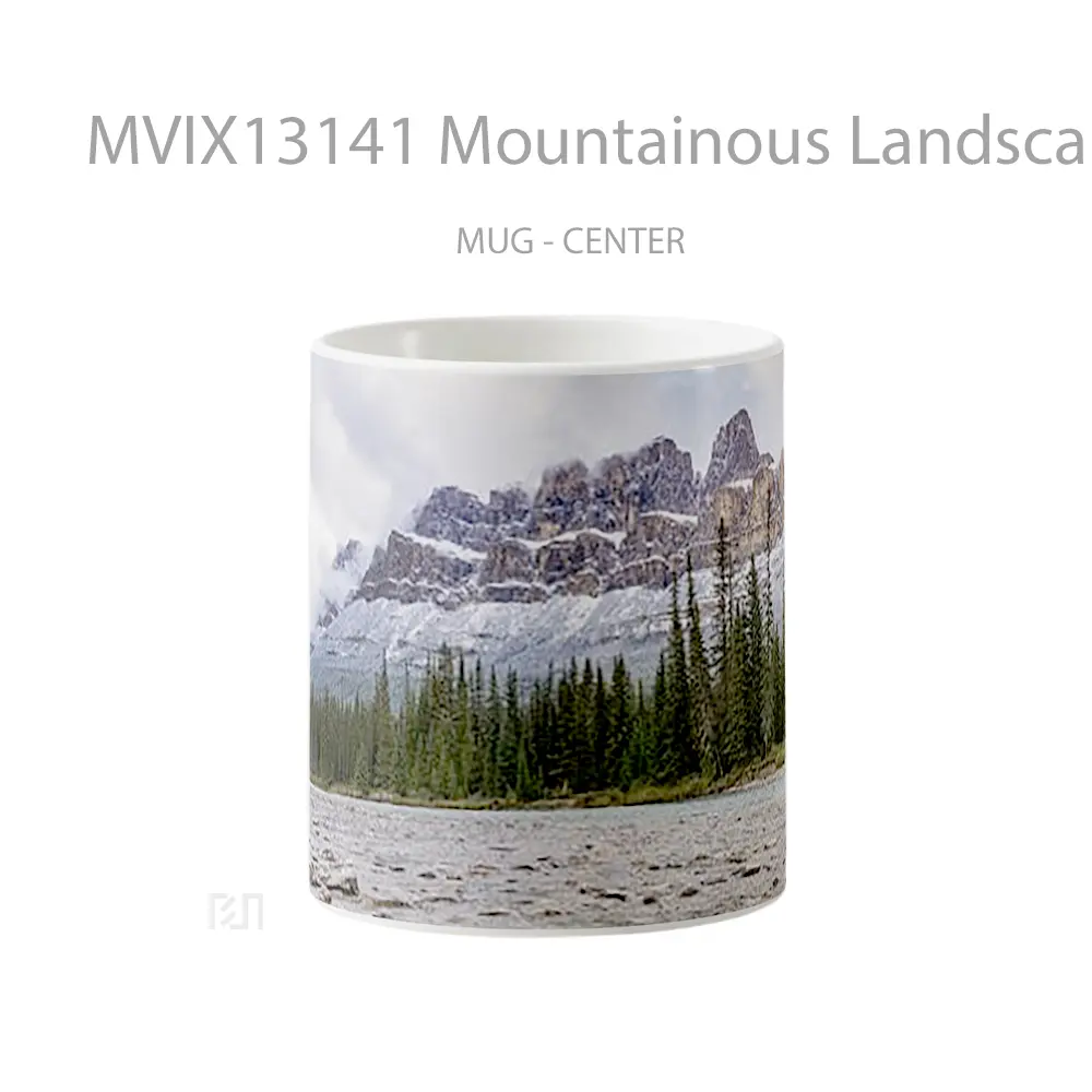 Mug Mountainous Landscape In The Forest Gelas Pemandangan Alam