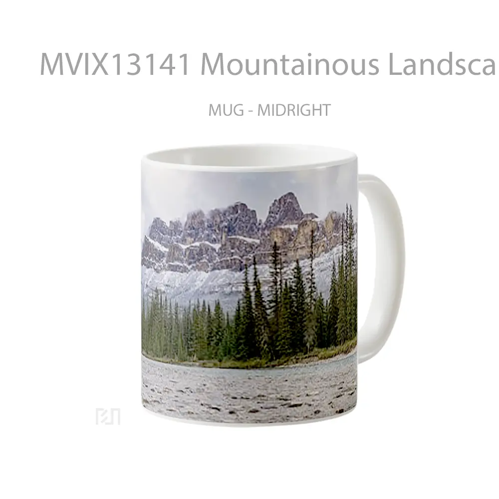 Mug Mountainous Landscape In The Forest Gelas Pemandangan Alam - All-side / Desain