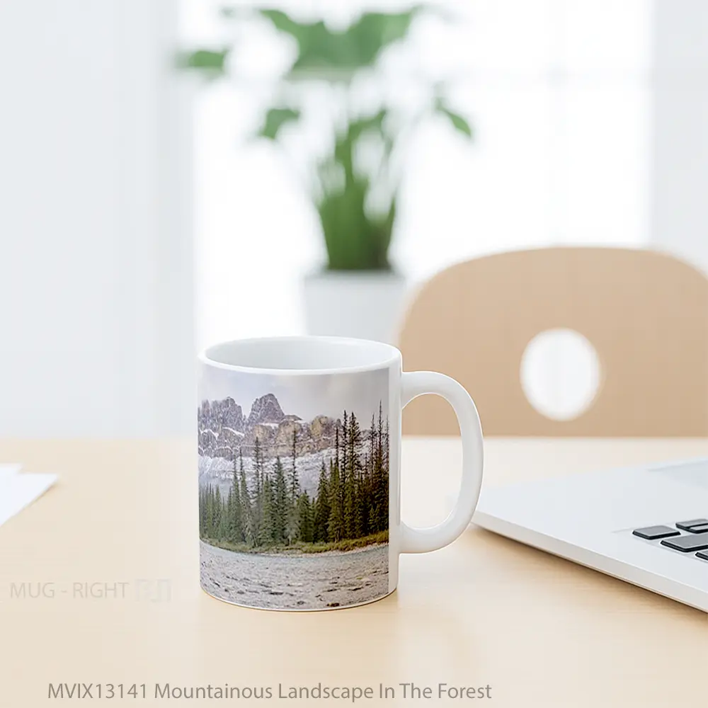 Mug Mountainous Landscape In The Forest Gelas Pemandangan Alam - All-side / Desain