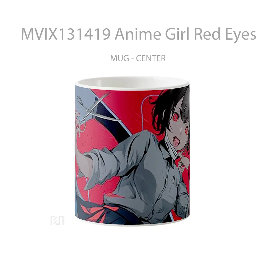 Mug Anime Girl Red Eyes Cangkir Anime