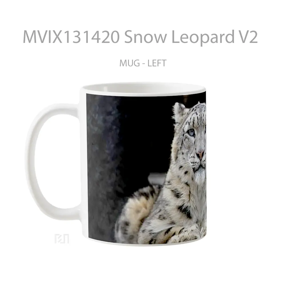 Mug Snow Leopard V2 Gelas Pemandangan Alam - All-side / Desain