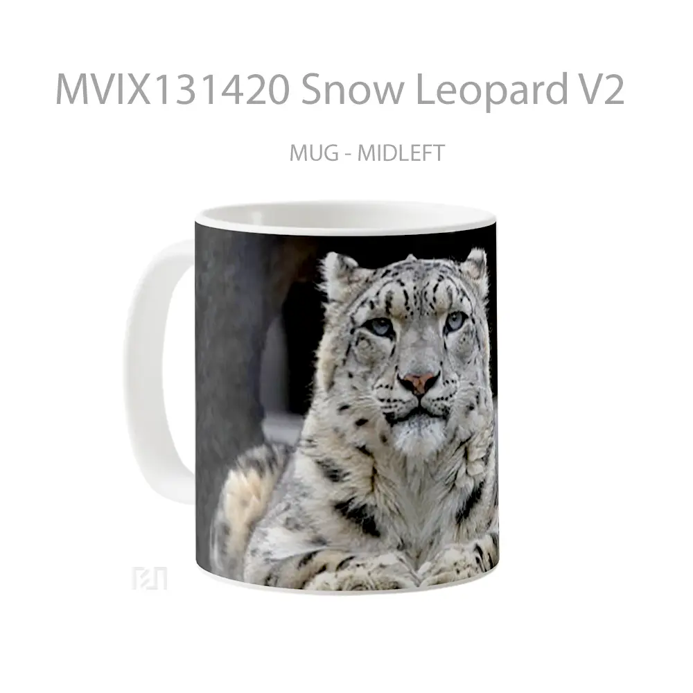 Mug Snow Leopard V2 Gelas Pemandangan Alam - All-side / Desain