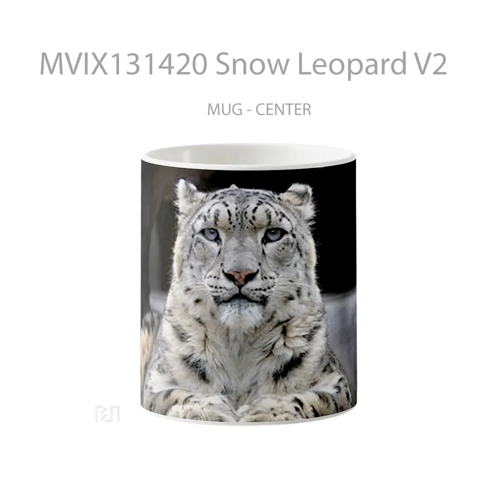 Mug Snow Leopard V2 Gelas Pemandangan Alam