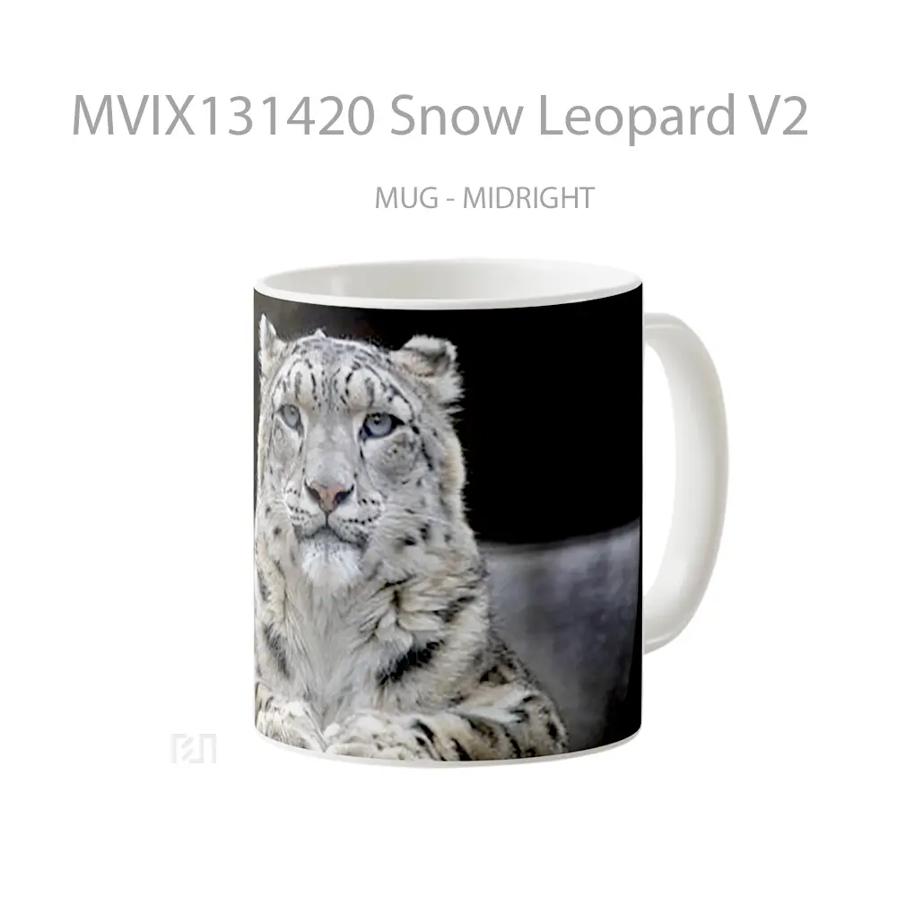 Mug Snow Leopard V2 Gelas Pemandangan Alam - All-side / Desain